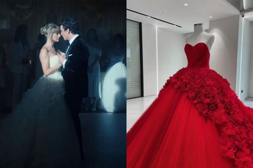 Váy cưới của Taylor Swift đính 2500 bông hoa thêu thủ công, mất 1200 giờ làm