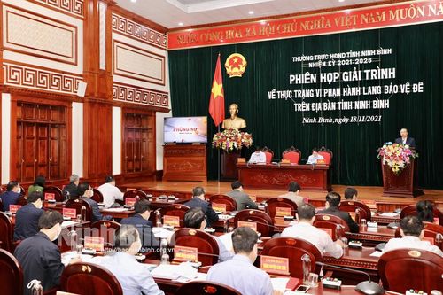 Phiên họp giải trình về thực trạng vi phạm hành lang bảo vệ đê trên địa bàn tỉnh
