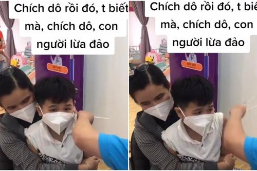 Clip: Bé trai xưng 'tao' với nhân viên y tế ở điểm tiêm, người mẹ ngồi cạnh cười cợt gây tranh cãi