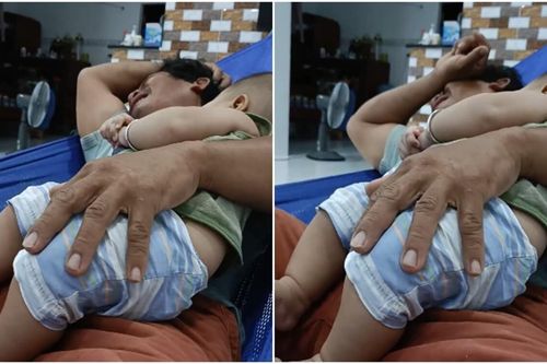 Chăm cháu từ lúc còn đỏ hỏn, ông ngoại bật khóc nức nở khi cháu về bên nội khiến ai thấy cũng thương