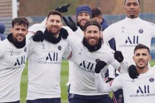 Ramos, Messi lần đầu ra sân tập cùng nhau