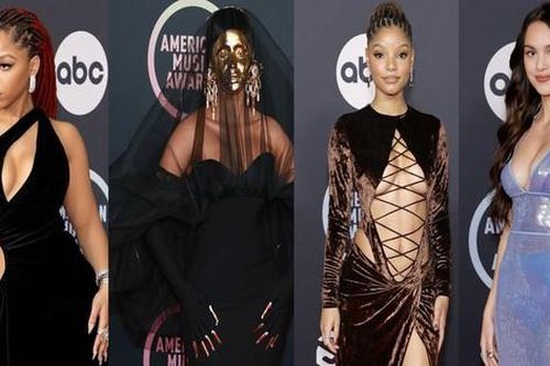 AMAs: Cardi B đeo mặt nạ vàng, dàn mỹ nhân diện váy cắt xẻ 'bỏng mắt'