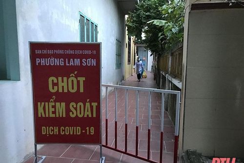 Phong tỏa tạm thời 2 cụm dân cư trên địa bàn phường Lam Sơn, TP Thanh Hóa