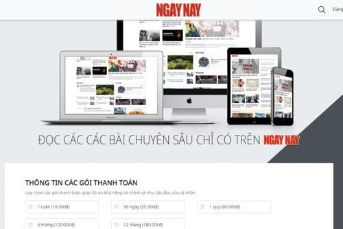 Tạp chí Ngày Nay triển khai thu phí đọc báo bằng tiện ích Tiền Di Động (Mobile Money)