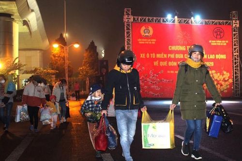 Hà Nội hỗ trợ phương tiện đưa, đón công nhân về quê ăn Tết