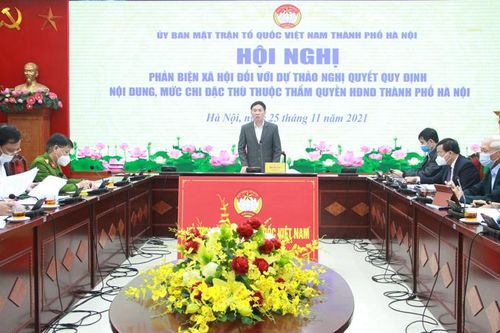Phản biện đối với dự thảo nội dung, mức chi đặc thù thuộc thẩm quyền HĐND thành phố Hà Nội