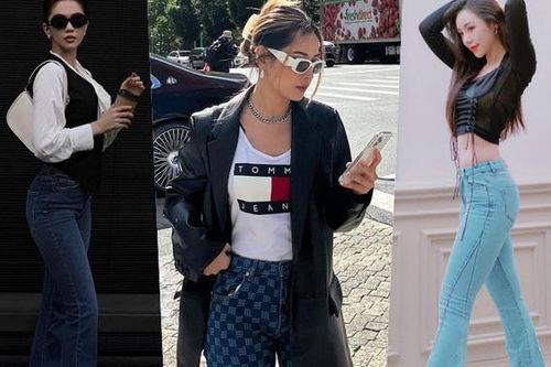 Chiếc quần cũ bỗng dưng 'hot' lại, nàng công sở học sao Việt để 'kéo dài' chân