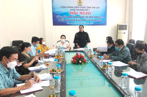 Khối thi đua số 1 Công đoàn Viên chức tỉnh Gia Lai tổng kết hoạt động năm 2021