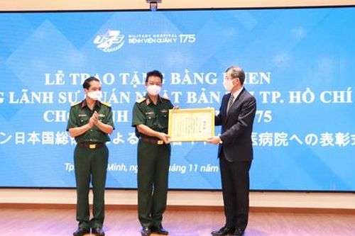 Bệnh viện 175 nhận bằng khen của Tổng Lãnh sự quán Nhật Bản