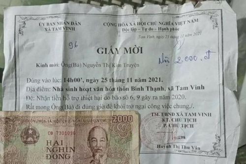 Người phụ nữ nhận 2.000 đồng hỗ trợ thiệt hại do bão: Kiểm điểm từ xã tới huyện