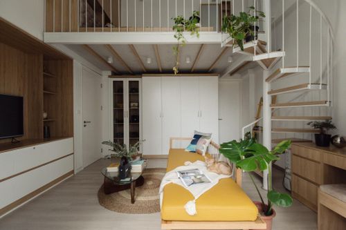 Biến phòng ngủ gác mái biệt thự thành duplex thu nhỏ