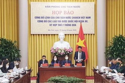 Công bố Lệnh của Chủ tịch nước về 2 luật vừa được Quốc hội khóa XV thông qua