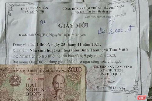 Chủ tịch Quảng Nam yêu cầu rút kinh nghiệm 'vụ hỗ trợ thiệt hại bão lũ 2.000 đồng'