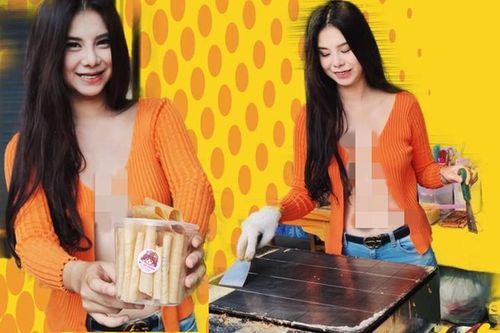 Mặc hở hang bán bánh, cô gái bị cảnh sát 'hỏi thăm'