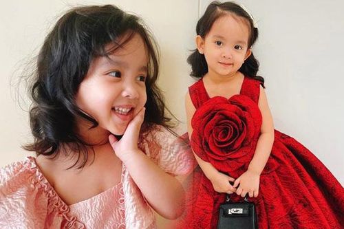 Con gái Đỗ Mạnh Cường 2 tuổi đã mặc váy hàng hiệu