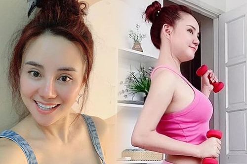 Vy Oanh dậy từ 6h hàng ngày để tập thể dục giữ dáng