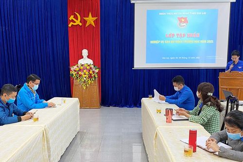 Gia Lai: Tập huấn nghiệp vụ cho 80 cán bộ Đoàn khối trường học