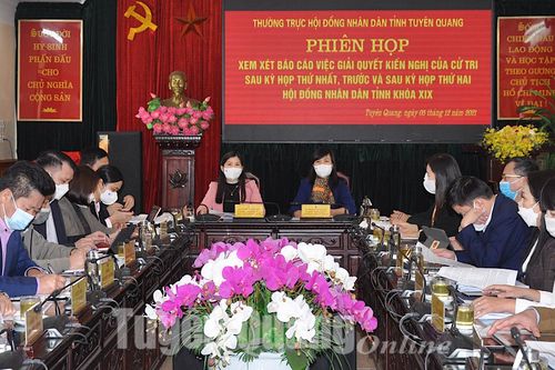 HĐND tỉnh họp xem xét báo cáo việc giải quyết kiến nghị của cử tri