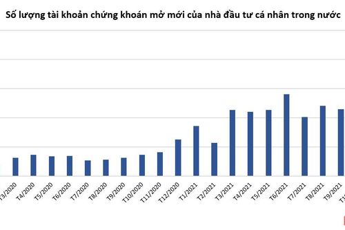Hơn 220.000 tài khoản chứng khoán mở mới trong tháng 11/2021