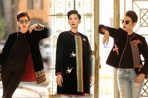 Xuân Lan mặc áo chần bông, thần thái chuẩn siêu mẫu thế hệ vàng Việt Nam