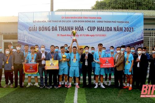 Đội bóng Trường ĐH Văn hóa, Thể thao và Du lịch vô địch Giải bóng đá Thanh Hóa Cúp Halida 2021 nội dung dành cho doanh nghiệp, trường chuyên nghiệp