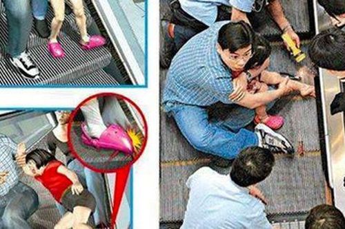 Bé trai ở Sài Gòn suýt bị nghiến nát chân khi đi thang cuốn và bài học cảnh báo các phụ huynh