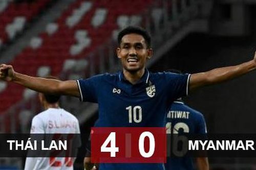Teerasil Dangda lập cú đúp, Thái Lan thắng hủy diệt Myanmar