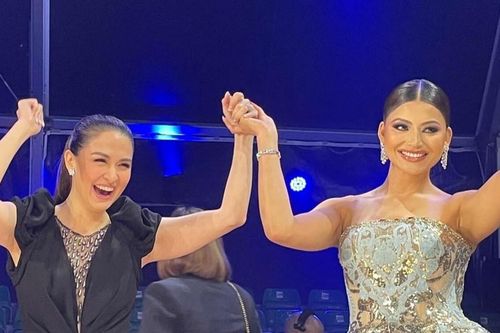 Khó lòng cưỡng lại vẻ cute của Marian Rivera và Hoa hậu Ấn Độ khi chấm thi Miss Universe 2021