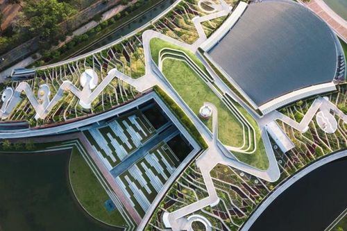 Kinh ngạc với 'mái ruộng bậc thang' trên nóc trường đại học