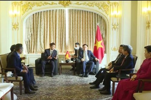 Chủ tịch Quốc hội Vương Đình Huệ tiếp Nghị sĩ Đảng Dân chủ Choi Jae-sung