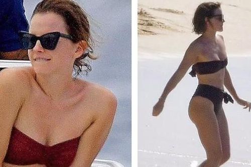 Hiếm hoi mặc bikini, Emma Watson bị nhận xét giống 'đàn ông'