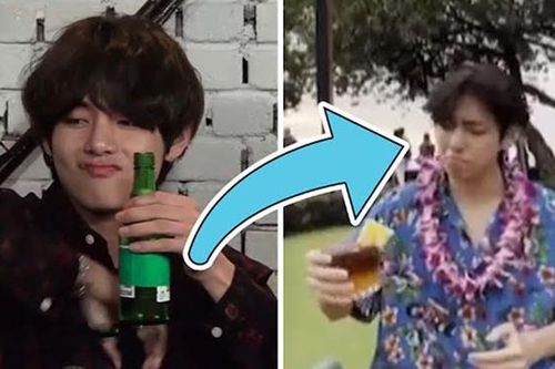 V BTS đi Hawaii, lần đầu tiên uống thứ này và cảm giác...