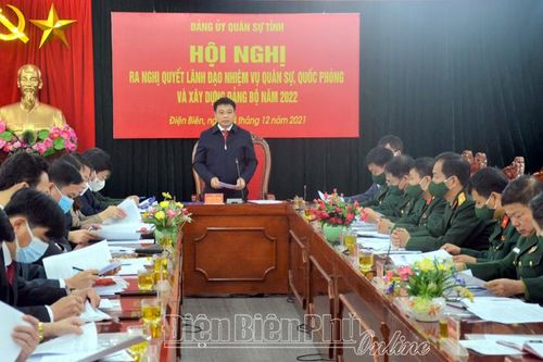 Đảng ủy Quân sự tỉnh ra Nghị quyết lãnh đạo nhiệm vụ quân sự, quốc phòng và xây dựng Đảng bộ năm 2022