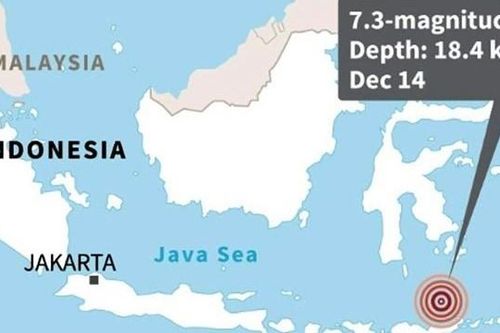 Động đất 7,3 độ ở Indonesia, cảnh báo sóng thần nguy hiểm