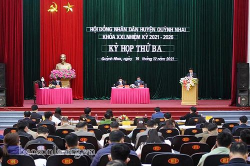 Kỳ họp thứ ba, HĐND huyện Quỳnh Nhai khóa XXI
