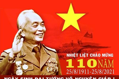 Tổ chức lễ kỷ niệm 110 năm ngày sinh Đại tướng Võ Nguyên Giáp quy mô cấp quốc gia