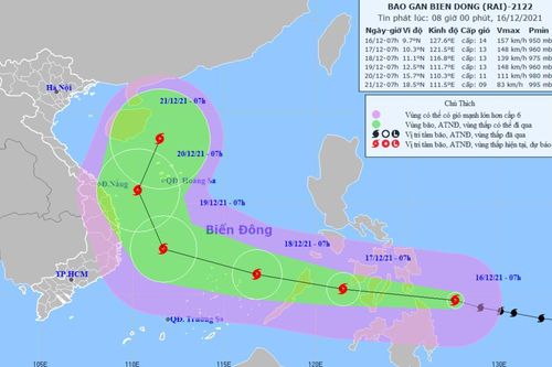 Bão Rai áp sát Biển Đông, 28 tỉnh, thành cấp tốc kêu gọi tàu thuyền vào bờ