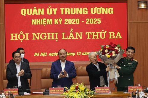 Tổng Bí thư Nguyễn Phú Trọng chủ trì hội nghị Quân ủy Trung ương lần 3