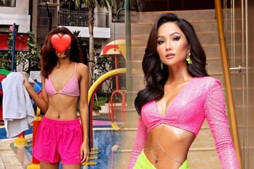 H'Hen Niê khoe ảnh giấu mặt ở hồ bơi nhưng cơ bụng chuẩn đét mới hút trọn chú ý