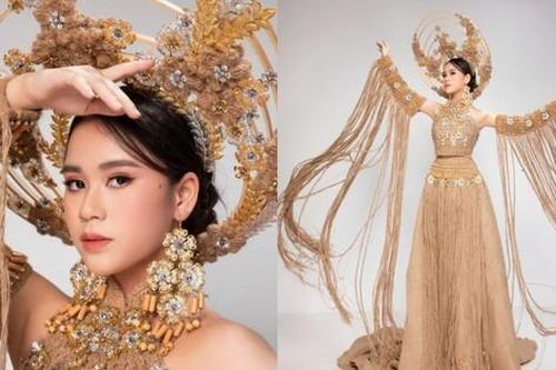Bella Vũ thắng giải trang phục môi trường đẹp nhất tại Miss Eco Teen International 2021