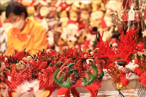 Phố Hàng Mã vắng người mua sắm đồ Giáng sinh