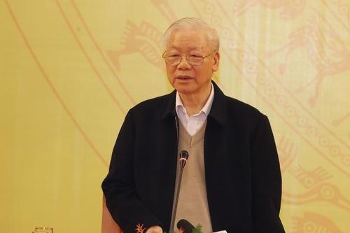 Tổng Bí thư Nguyễn Phú Trọng dự và phát biểu chỉ đạo tại Hội nghị Đảng ủy Công an Trung ương