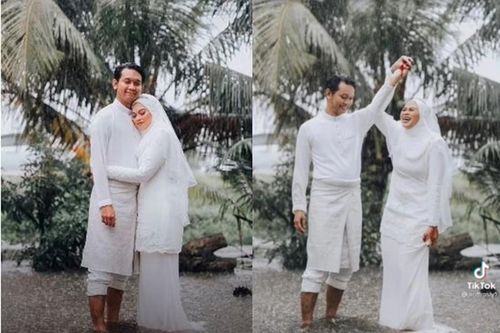 Cặp đôi Malaysia gây sốt mạng với bộ ảnh cưới giữa mùa lũ