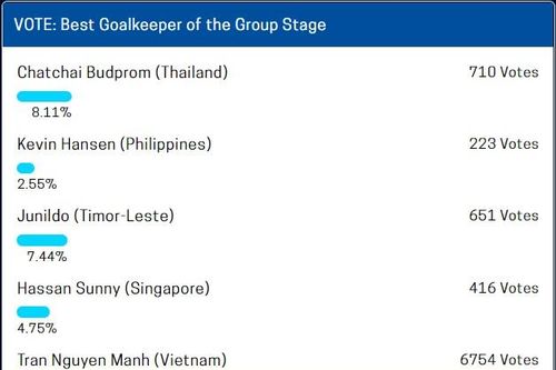 Thủ môn Việt Nam áp đảo bình chọn của Ban tổ chức AFF Cup 2020