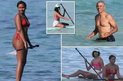 Con gái út của cựu Tổng thống Mỹ Obama diện bikini bé xíu, khoe body phổng phao