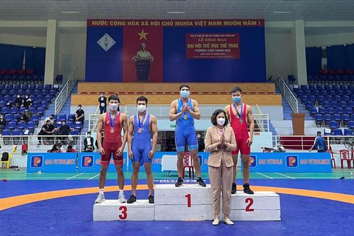 Đoàn Hà Nội xếp thứ ba tại Giải vô địch quốc gia vật tự do, vật cổ điển năm 2021