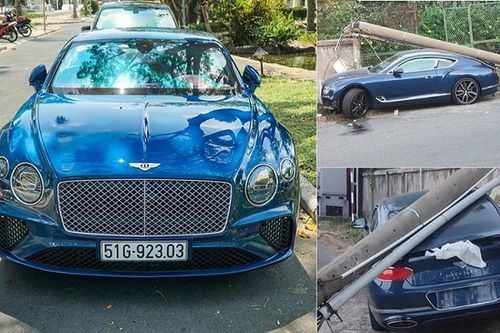 Bentley Continental GT hơn 25 tỷ tại Việt Nam gặp nạn, hỏng nặng