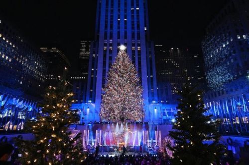 New York thắp sáng cây thông khổng lồ với 8km dây điện chào đón Giáng sinh