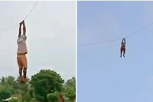 Một người ở Sri Lanka bị diều kéo lên cao hơn 10 mét chỉ vì gió mạnh mà vẫn cố giữ diều