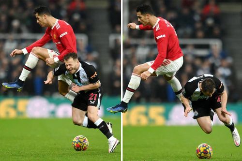 Ronaldo thoát thẻ đỏ sau pha 'kungfu' với đối thủ
